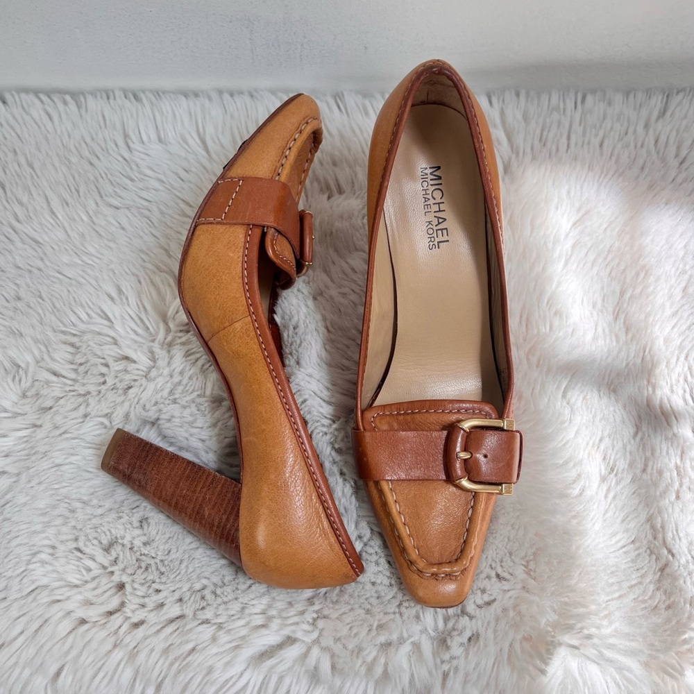 Vintage Michael Kors Women's Tan Leather Heels